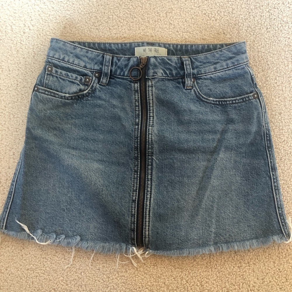 Free People Denim Mini skirt
